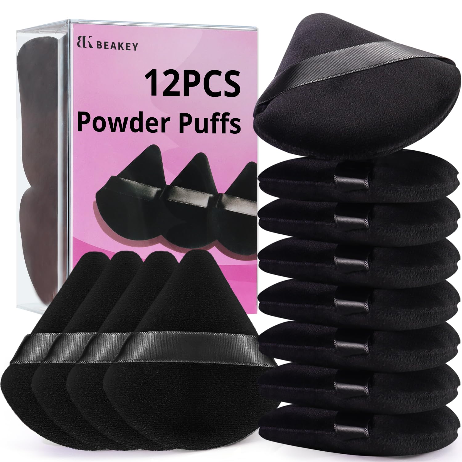 BEAKEY 12pc Triangle Makeup Sponges