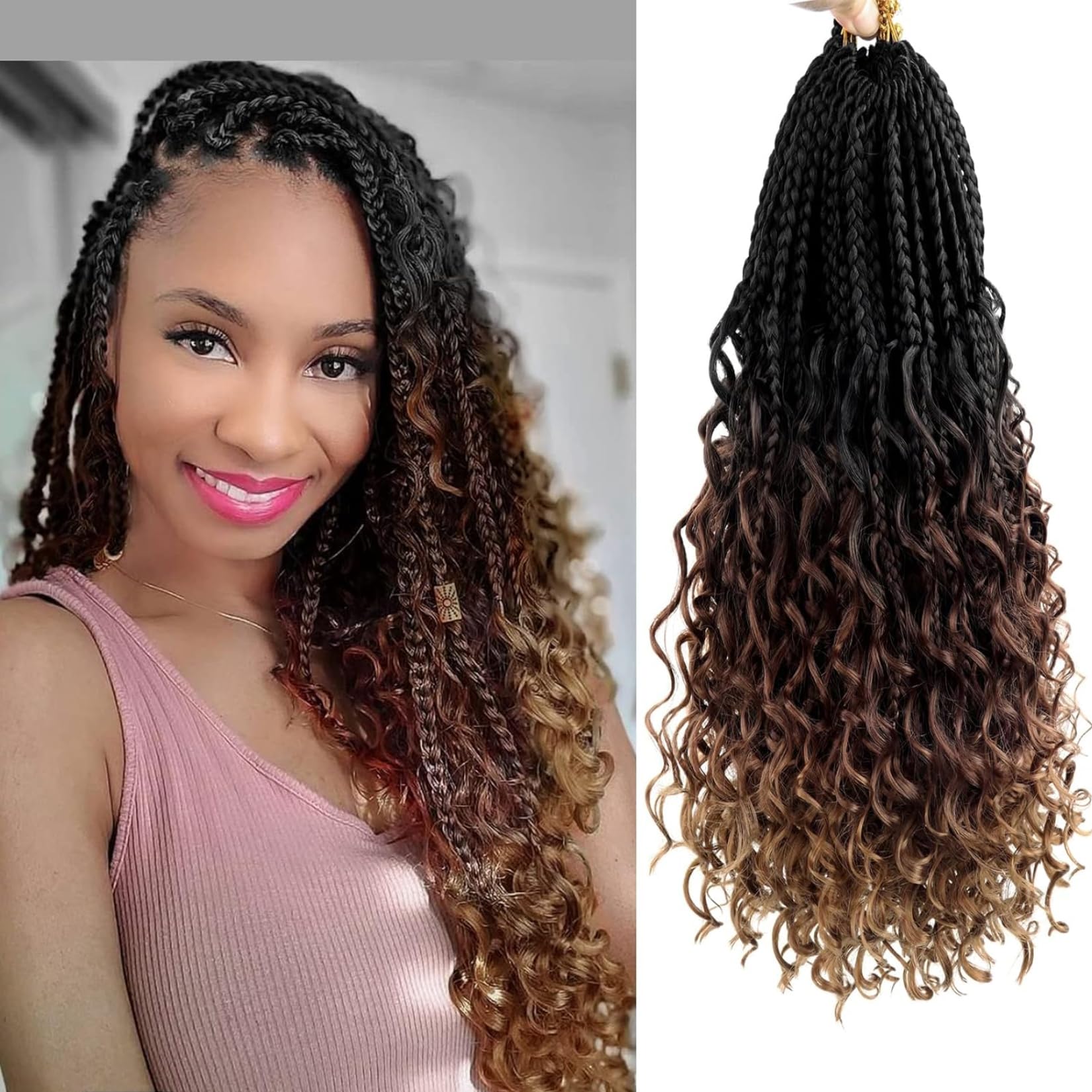 Bohemian Goddess Crochet Braids 16 Inch